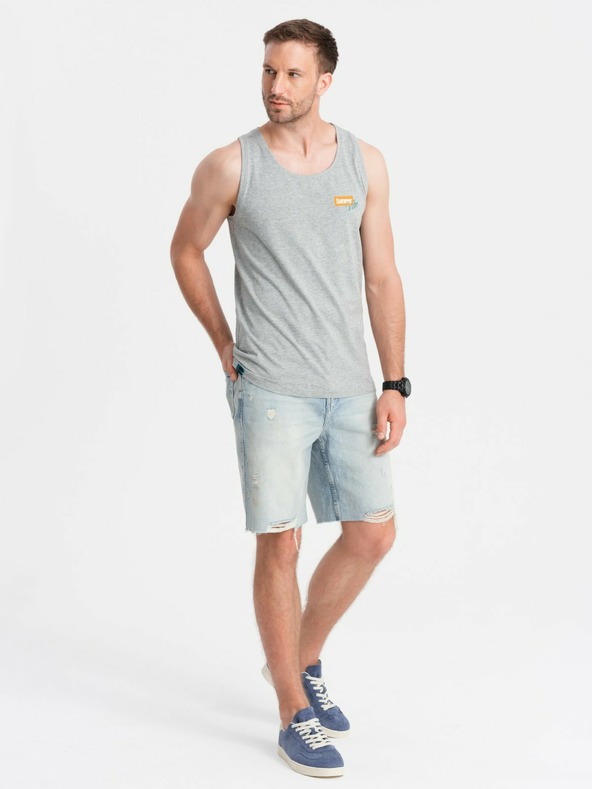 Ombre Clothing Herren Baumwoll-Top Summer Vibe mit Aufdruck Ombre Clothing