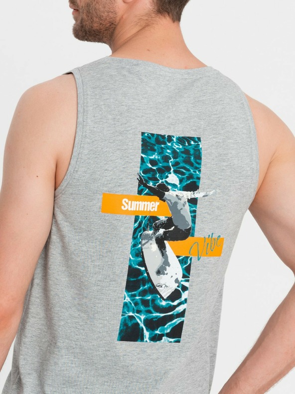 Ombre Clothing Herren Baumwoll-Top Summer Vibe mit Aufdruck Ombre Clothing