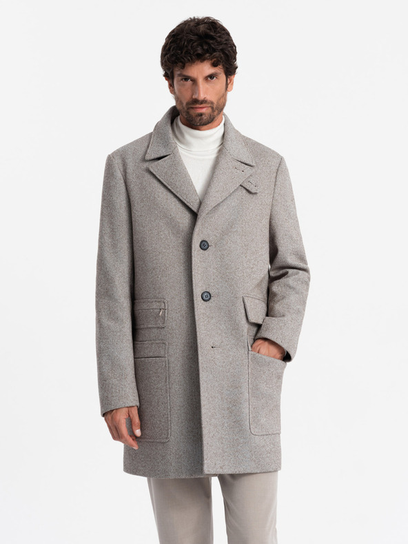 Ombre Clothing Einreihiger Herrenmantel Ombre Clothing