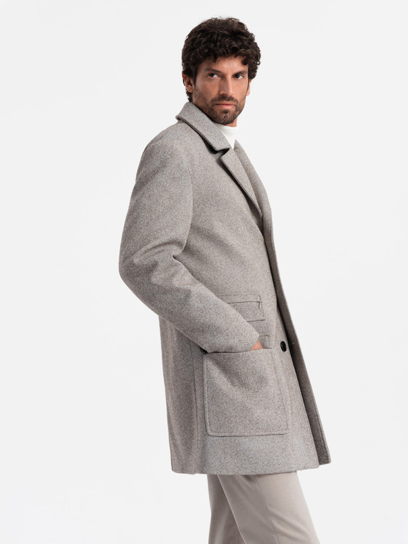 Ombre Clothing Einreihiger Herrenmantel Ombre Clothing