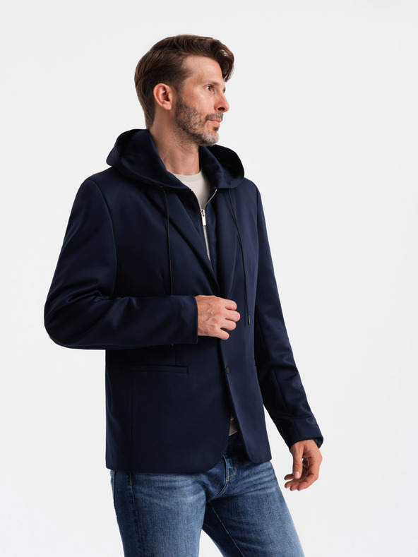 Ombre Clothing Herrenjacke mit abnehmbarem Futter und Kapuze Ombre Clothing