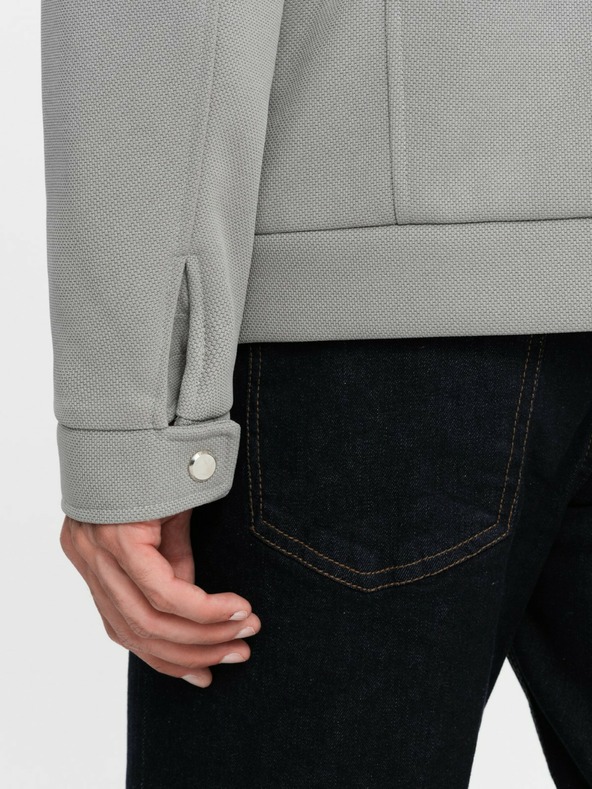 Ombre Clothing Herrenjacke mit Taschen und Kragen Ombre Clothing