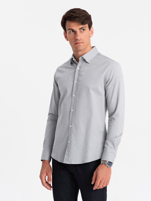 Ombre Clothing Herrenhemd Ombre Clothing SLIM FIT V2 OM-SHCS-0175