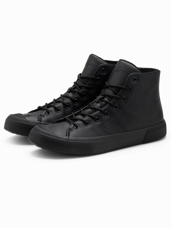 Ombre Clothing High-Top-Sneaker mit Gummispitze für Herren Ombre Clothing