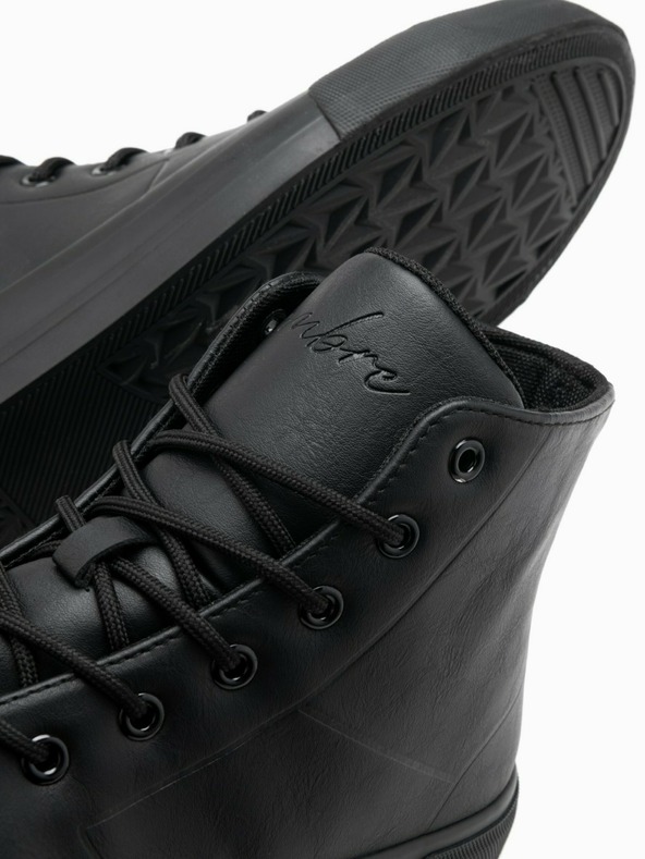 Ombre Clothing High-Top-Sneaker mit Gummispitze für Herren Ombre Clothing