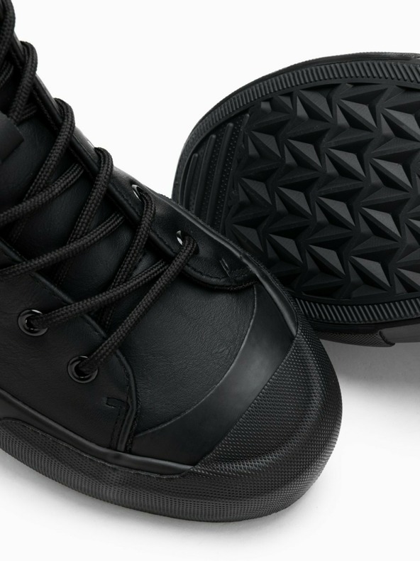 Ombre Clothing High-Top-Sneaker mit Gummispitze für Herren Ombre Clothing