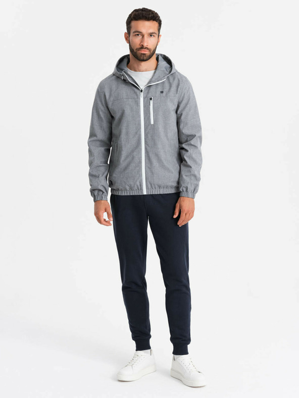 Ombre Clothing Leichte, mit Fleece gefütterte Herren-Sportjacke Ombre Clothing