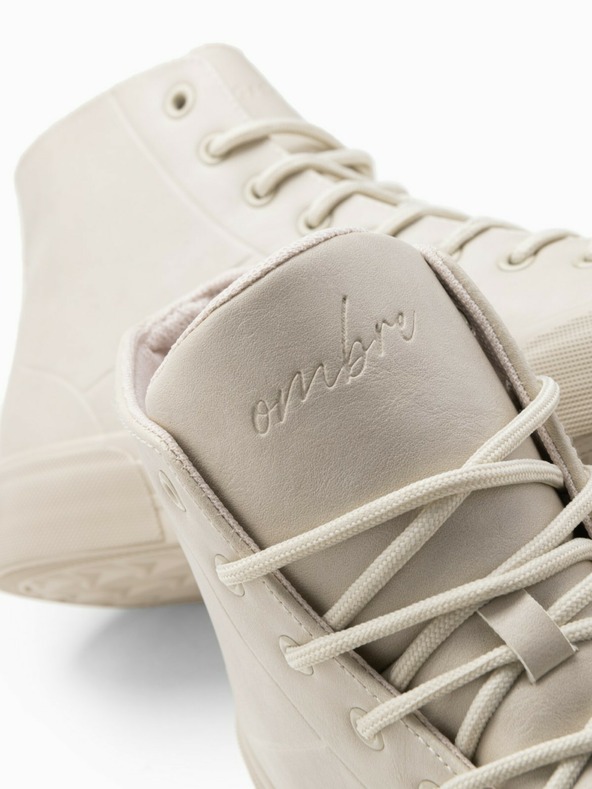 Ombre Clothing High-Top-Sneaker mit Gummispitze für Herren Ombre Clothing