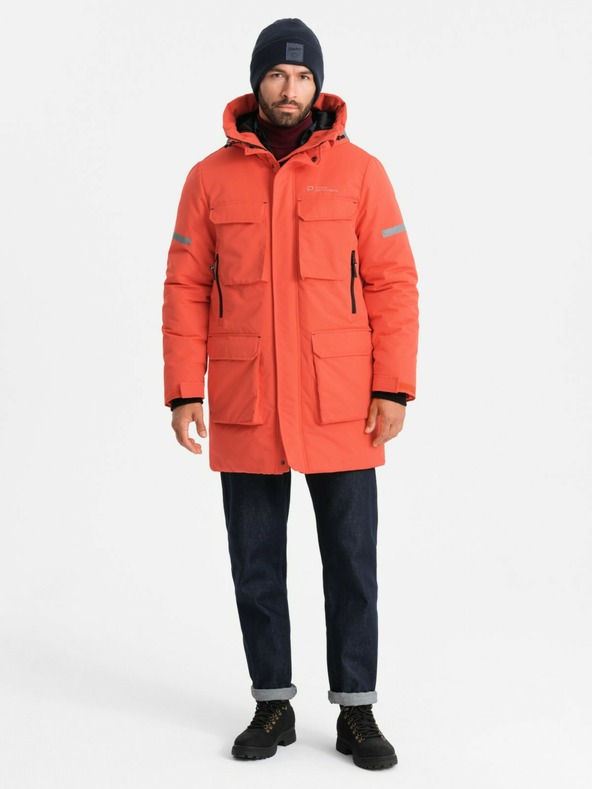 Ombre Clothing Isolierte lange Herrenjacke Ombre Kleidung