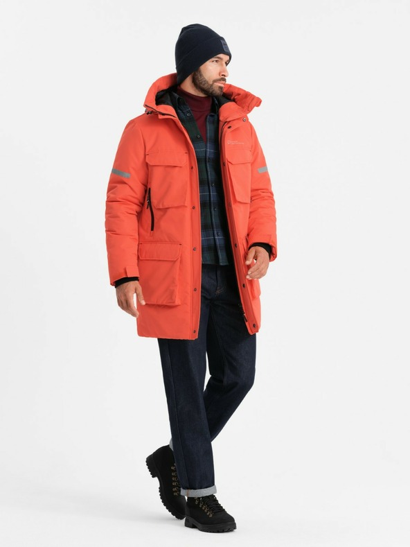 Ombre Clothing Isolierte lange Herrenjacke Ombre Kleidung