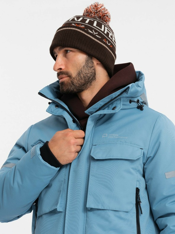 Ombre Clothing Isolierte lange Herrenjacke Ombre Kleidung