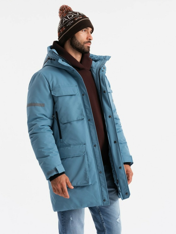 Ombre Clothing Isolierte lange Herrenjacke Ombre Kleidung