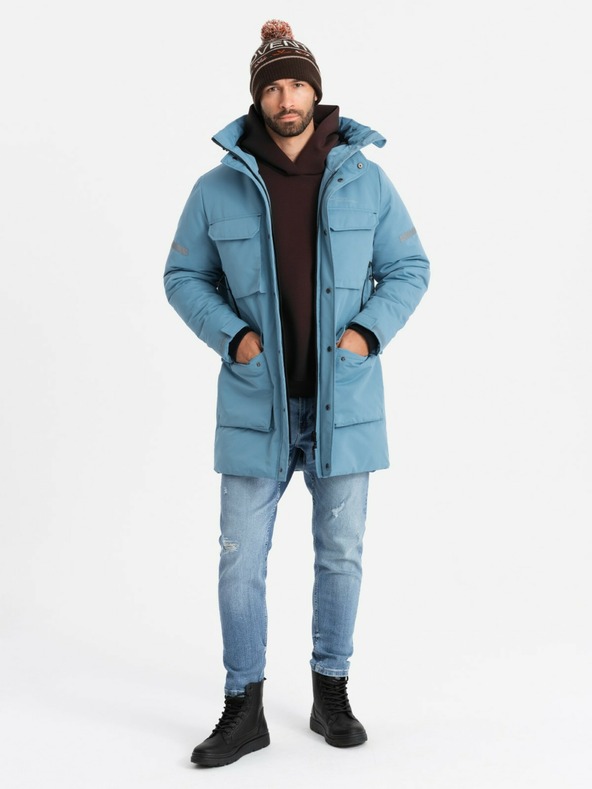 Ombre Clothing Isolierte lange Herrenjacke Ombre Kleidung