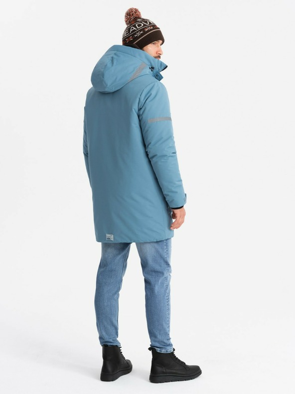 Ombre Clothing Isolierte lange Herrenjacke Ombre Kleidung