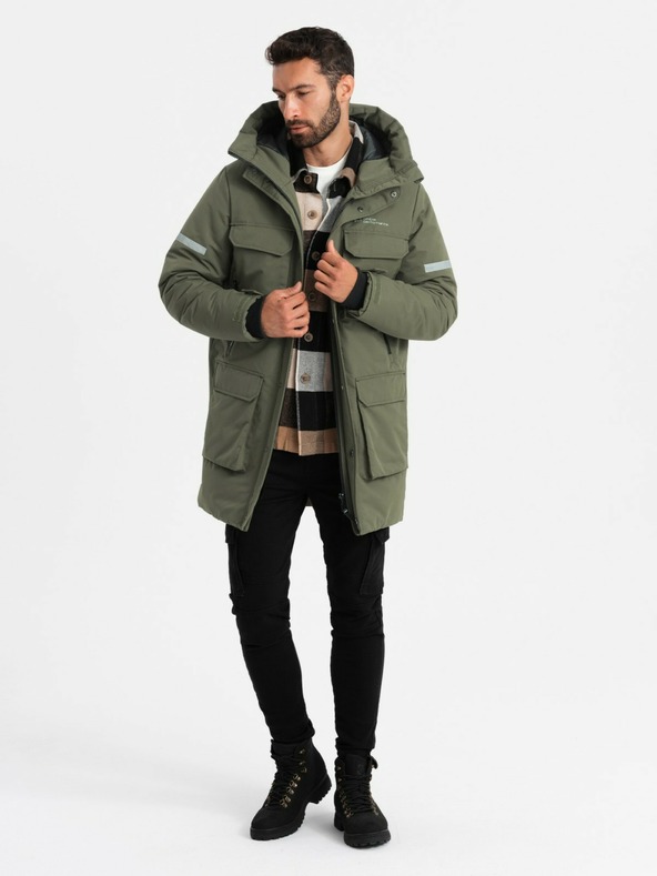 Ombre Clothing Isolierte lange Herrenjacke Ombre Kleidung