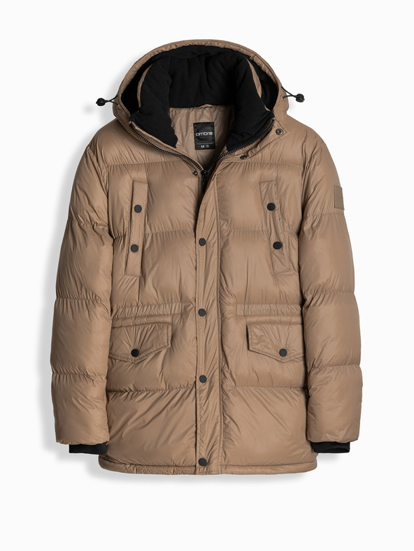 Ombre Clothing Lange Herrenjacke mit Taschen Ombre Clothing