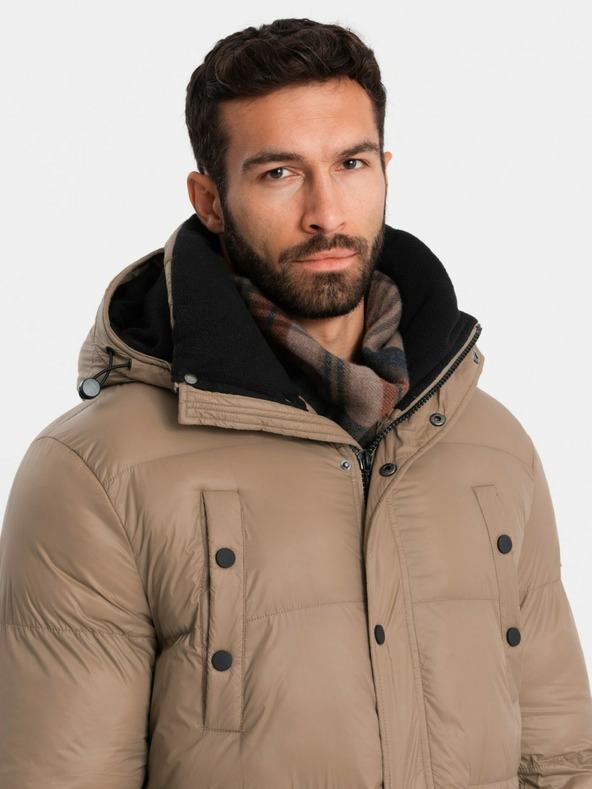 Ombre Clothing Lange Herrenjacke mit Taschen Ombre Clothing