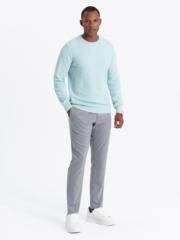 Ombre Clothing Herren Melange Strukturierter Strickpullover Mint Ombre Kleidung
