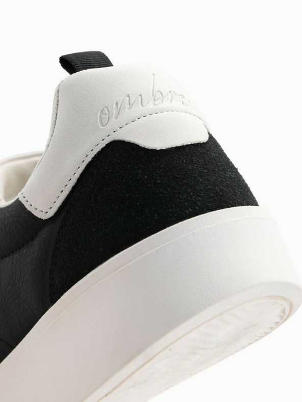 Ombre Clothing Herren Old-School-Sneaker mit dicken Sohlen Schwarz Ombre Clothing