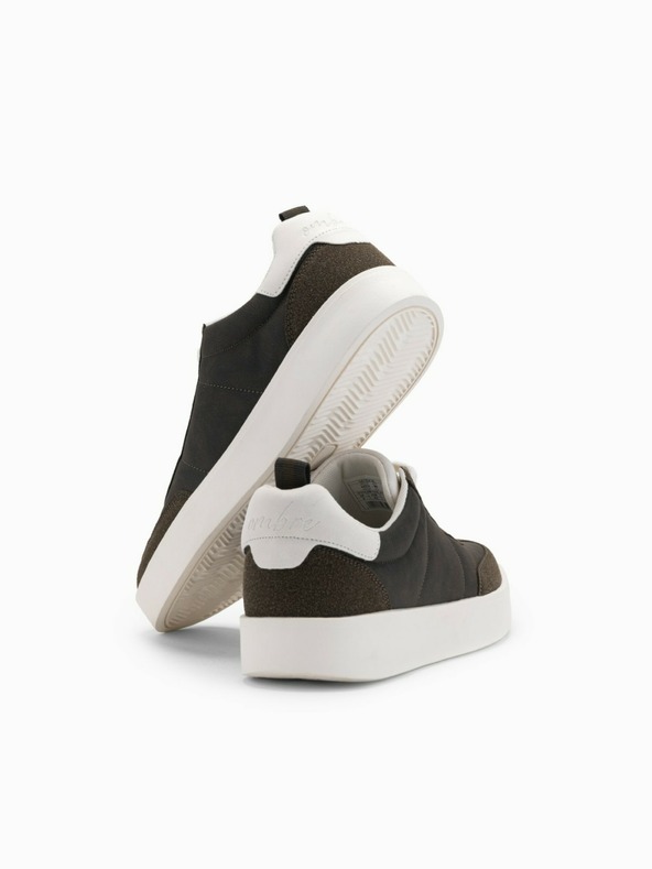 Ombre Clothing Herren Oldschool Turnschuhe mit dicken Sohlen Dunkelbraun Ombre Kleidung