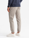 Ombre Clothing Herren Strick-Sweatpants mit Bundfalten grau Ombre Clothing