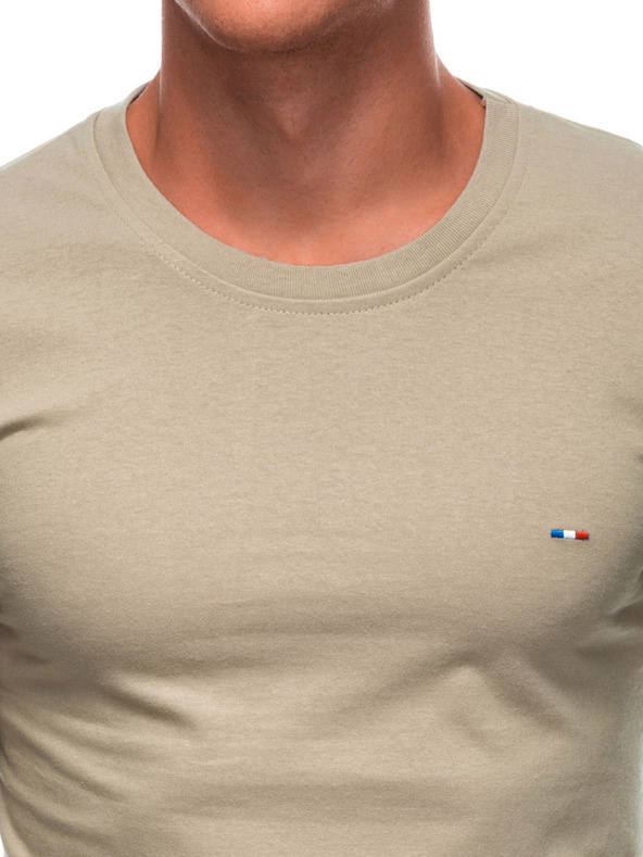 Edoti EDOTI Langarm-T-Shirt für Herren, beige