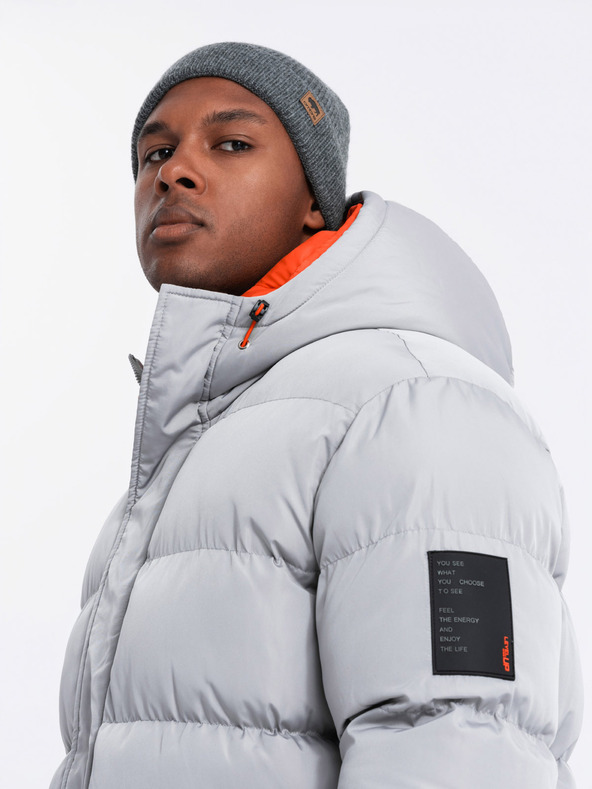 Ombre Clothing Ombre Clothing sportliche warme Herrenjacke mit doppelter Kapuze