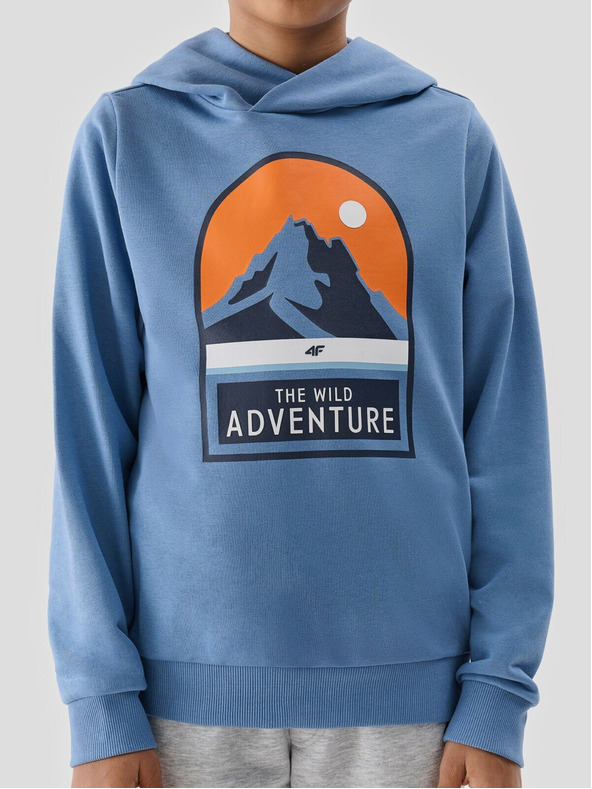 4F 4F Sweatshirt mit Kapuze für Jungen - Blau