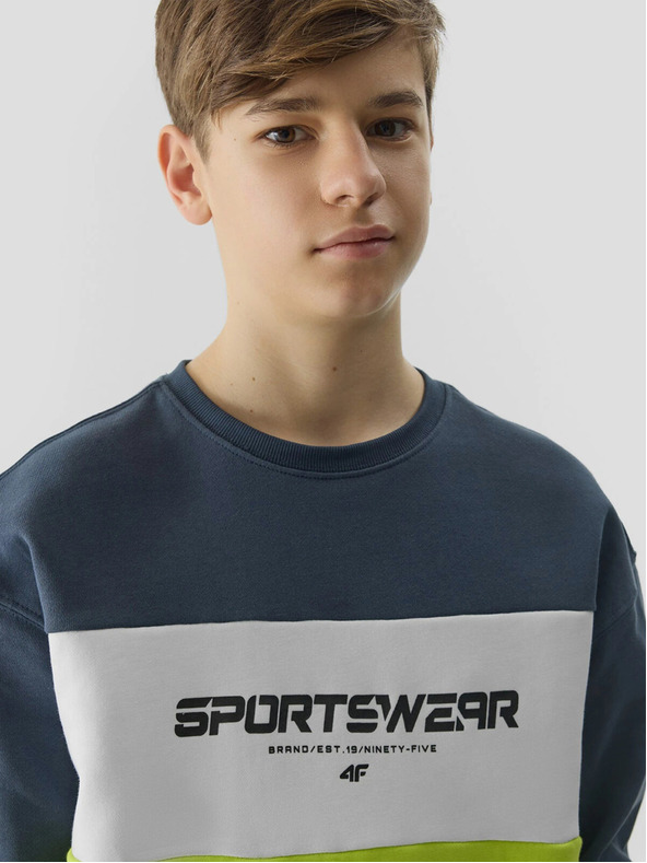 4F Jungen-Sweatshirt ohne Verschluss und ohne Kapuze 4F