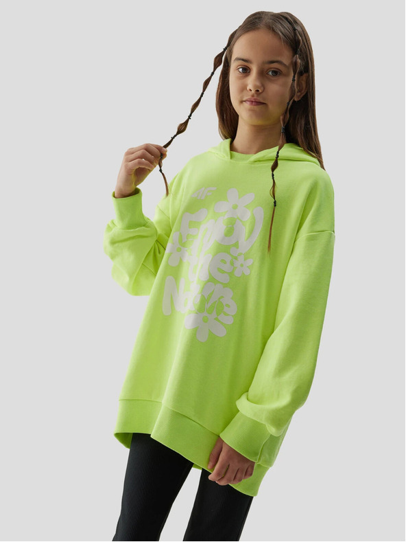 4F 4F Mädchen-Kapuzen-Sweatshirt mit Kapuze