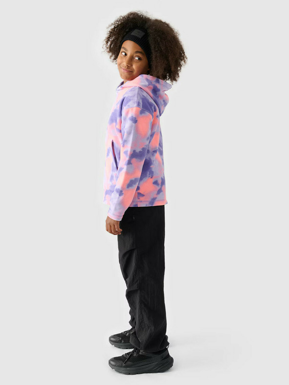 4F Fleece-Kapuzenpullover für Mädchen 4F