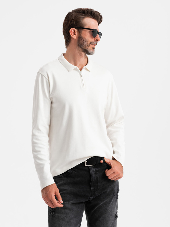 Ombre Clothing Herren Langarm-Poloshirt Ombre Kleidung