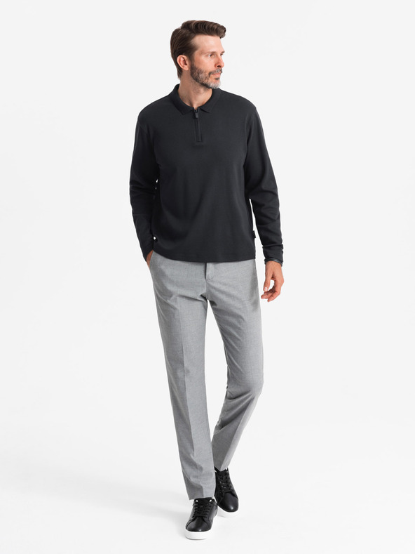 Ombre Clothing Herren Langarm-Poloshirt Ombre Kleidung