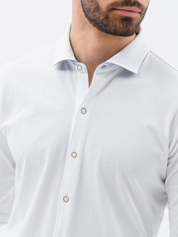 Ombre Clothing Herren Strickhemd mit schmalen Ärmeln Ombre Kleidung