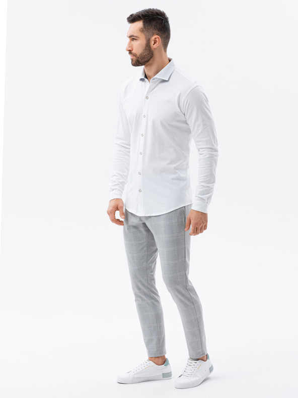 Ombre Clothing Herren Strickhemd mit schmalen Ärmeln Ombre Kleidung