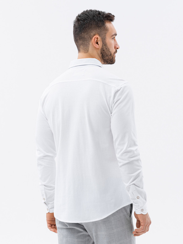 Ombre Clothing Herren Strickhemd mit schmalen Ärmeln Ombre Kleidung
