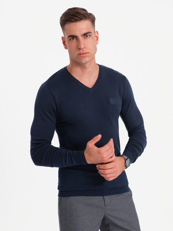 Ombre Clothing Elegantes Herren BASIC V-Ausschnitt Pullover Ombre Kleidung