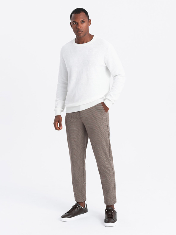 Ombre Clothing Herrenstrickpullover mit Diamantmuster Ombre Clothing