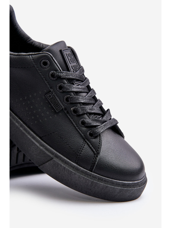 BIG STAR SHOES Turnschuhe Turnschuhe Herren Eco Leder Big Star OO174117 Schwarz