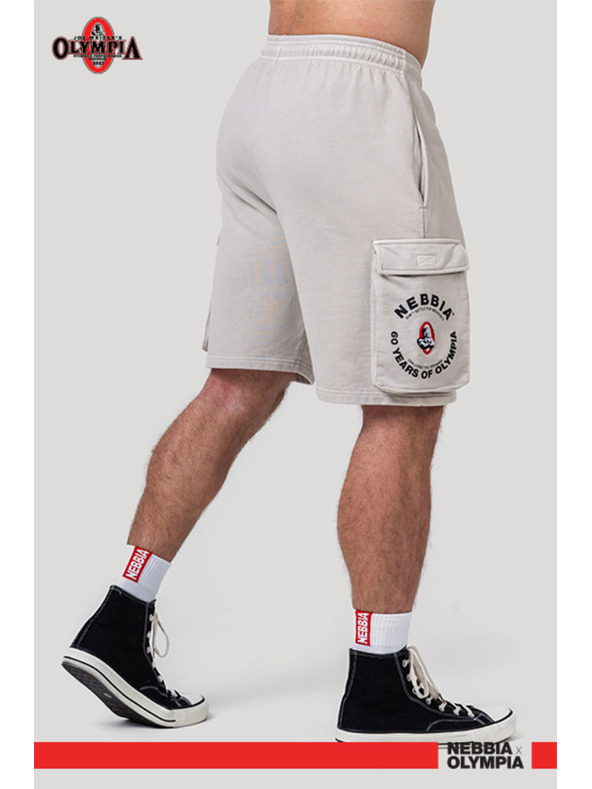 Nebbia Gewaschene Cargoshorts LEGACY 787 M,hellgrau