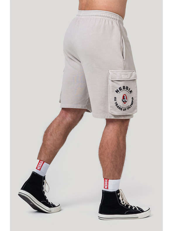 Nebbia Gewaschene Cargoshorts LEGACY 787 M,hellgrau