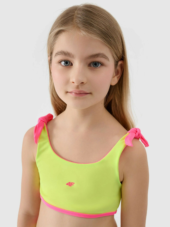 4F Zweiteiliger Badeanzug für Mädchen 4F - grün/rosa