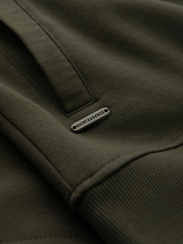 Ombre Clothing Herren-Bomber-Sweatshirt aus Baumwolle mit Reißverschluss khaki Ombre Clothing