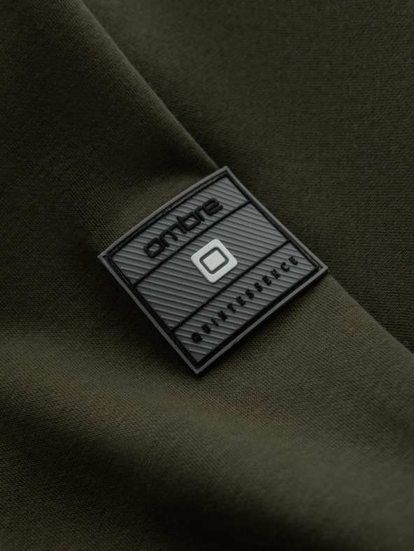 Ombre Clothing Herren-Bomber-Sweatshirt aus Baumwolle mit Reißverschluss khaki Ombre Clothing