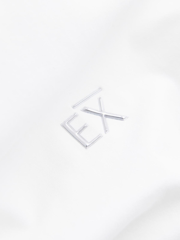 Ombre Clothing Langärmeliges Herren T-Shirt SLIM FIT mit Elastan und Aufdruck weiß Ombre Clothing