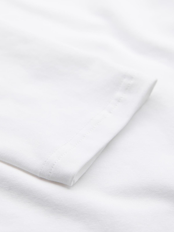 Ombre Clothing Langärmeliges Herren T-Shirt SLIM FIT mit Elastan und Aufdruck weiß Ombre Clothing