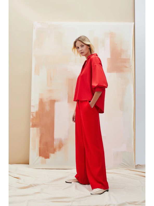 Moodo Rotes Damenhemd Moodo