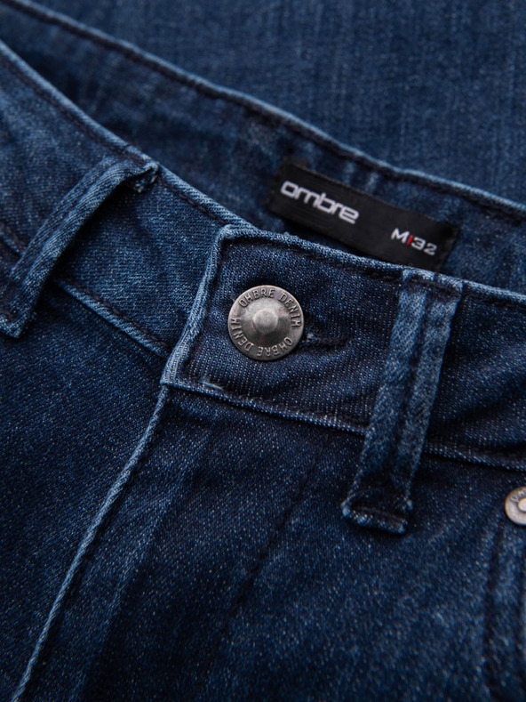 Ombre Clothing Herren Classic Washed Jeans REGULAR FIT Blau Ombre Kleidung