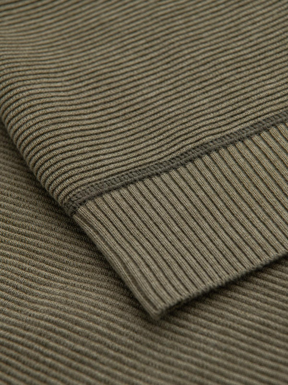 Ombre Clothing Herren Strickpullover RELAXED FIT mit Muster grün Ombre Kleidung
