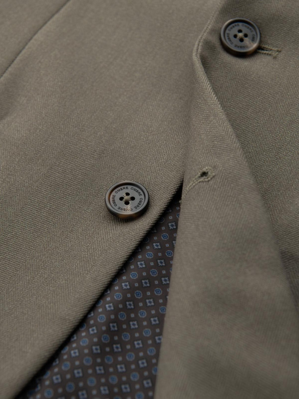 Ombre Clothing Eleganter Herren Blazer aus Wollmischung Khaki Ombre Kleidung